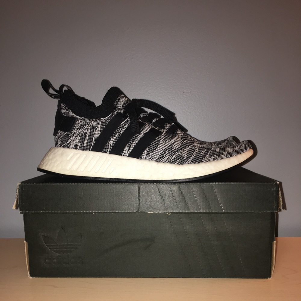 Adidas NMD_R2 Primeknit Black/White/Burnt Orange